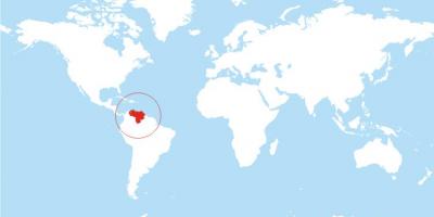 מפה של ונצואלה מיקום על העולם