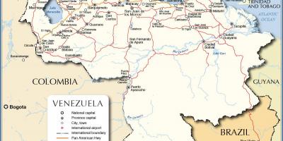 מפה מפורטת של ונצואלה